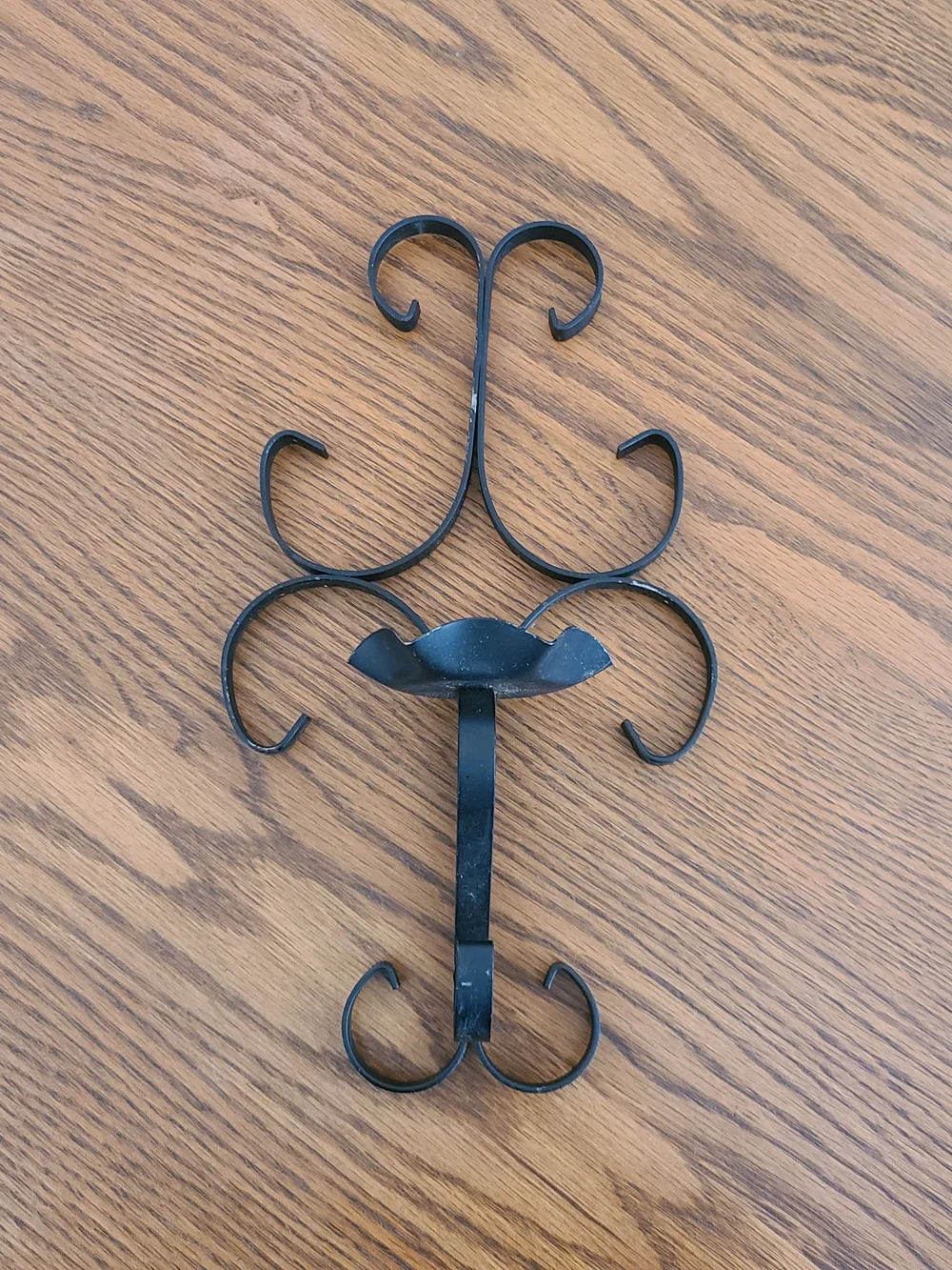 Vintage - Candle Wall Sconce Black Wrought Iron
